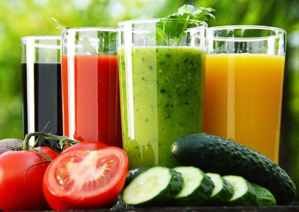 jus dan sayur-sayuran adalah makanan sihat untuk keremajaan kulit